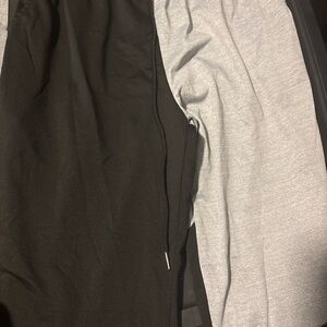 Black and Gray Jogger Pants